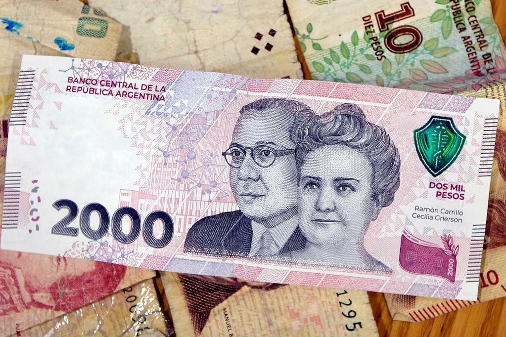 Billete de 2000 Pesos ArgentinosFoto: Orlando Pelichotti
