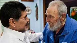 Diego y Fidel, dos viejos amigos que se reencontraron (Foto: Captura Web).