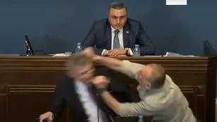 Diputados terminaron a las trompadas en el Parlamento de Georgia