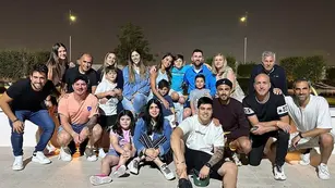 Lionel Messi y su familia en Doha
