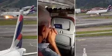 El aterrizaje de emergencia de un avión en Colombia desató imágenes de desesperación entre los pasajeros