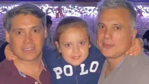 Andrés Galfrascoli y Fabián Núñez junto a su hija Sofía, desaparecidos en Miami