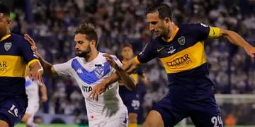 El defensor de Boca tuvo un cruce más que tenso con el jugador de Vélez y lo acusó de tener miedo cuando vistió la camiseta del Xeneize. 