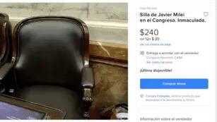 Insólito: una publicación de la silla “inmaculada” de Javier Milei en el Congreso generó furor en las redes sociales