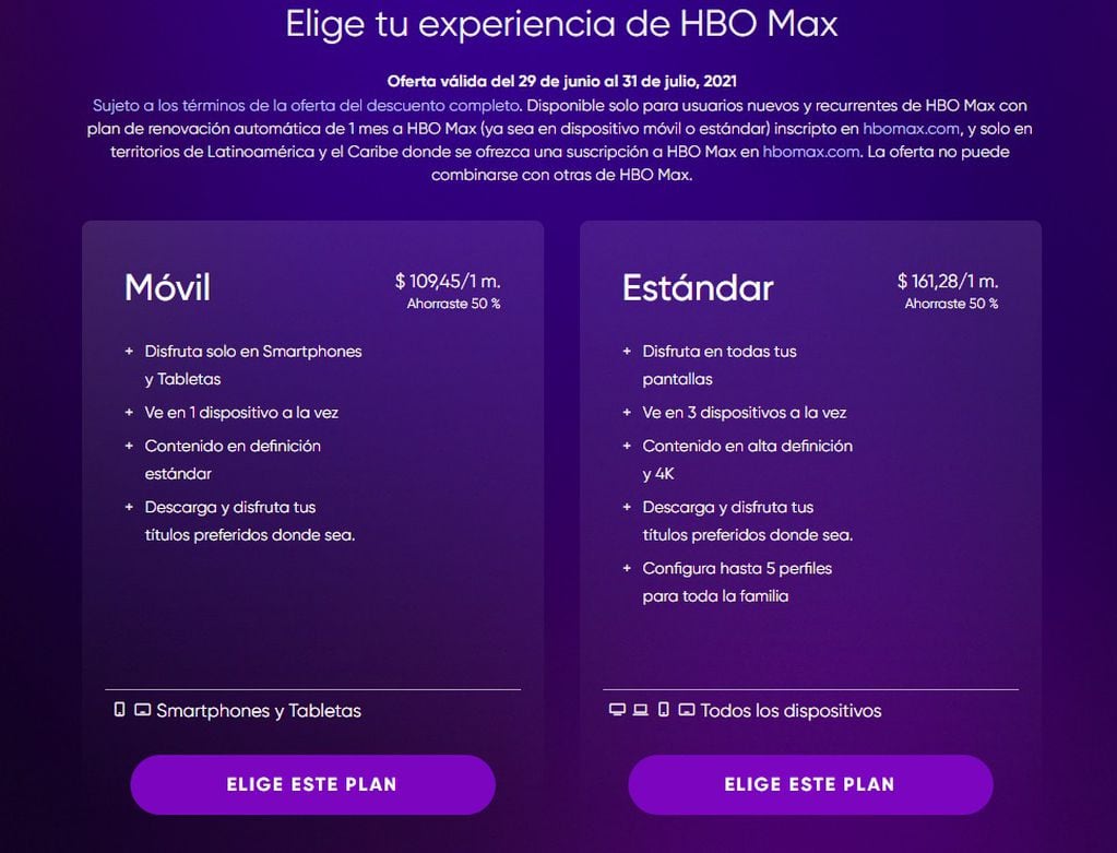 HBO Max: precios en Argentina con 50% de descuento - 