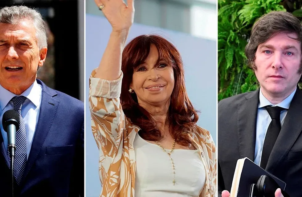 Mauricio Macri, Cristina Kirchner y javier Milei. Imagen de Clarín.