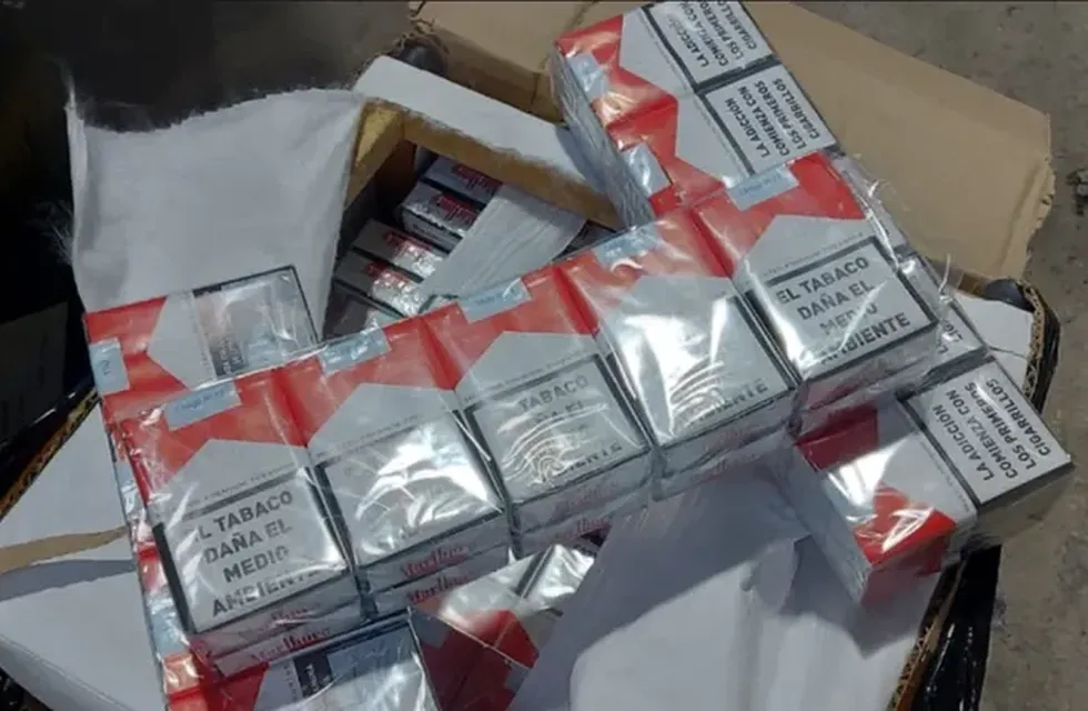 La Aduana detectó un millonario contrabando de cigarrillos con destino a Australia. / Foto: Gentileza