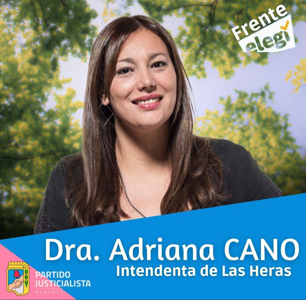 El afiche para Adriana Cano en Las Heras.