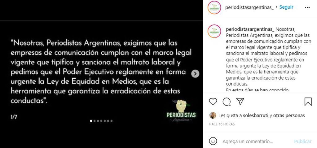 Periodistas Argentinas suman denuncia contra Antonio Laje