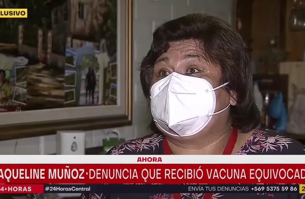 Jaqueline Muñoz, una de las mujeres chilenas a las que les dieron la segunda dosis distinta - Gentileza 24horas.cl