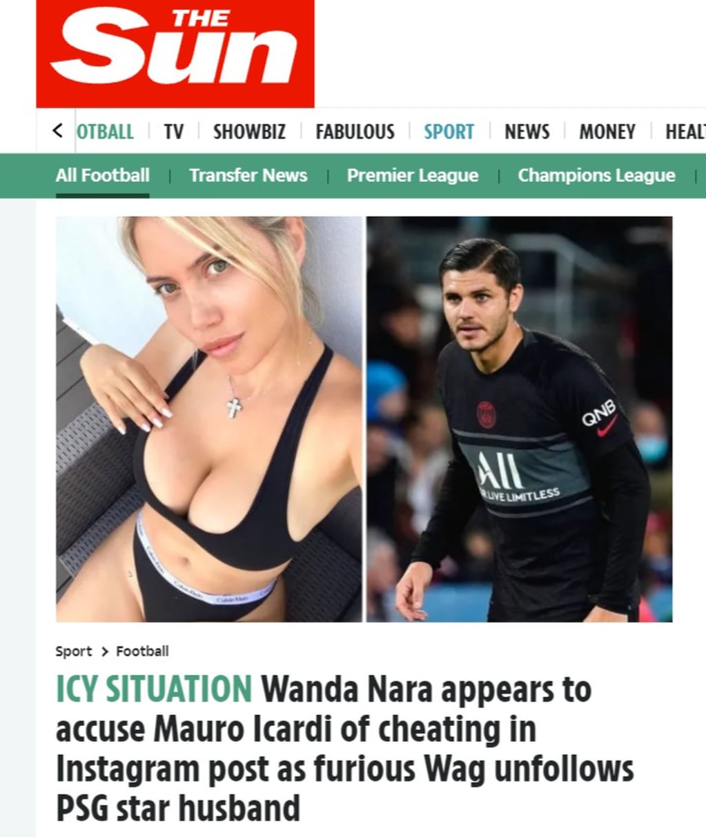La pelea entre Wanda Nara y Mauro Icardo repercutió hasta en la prensa japonesa.