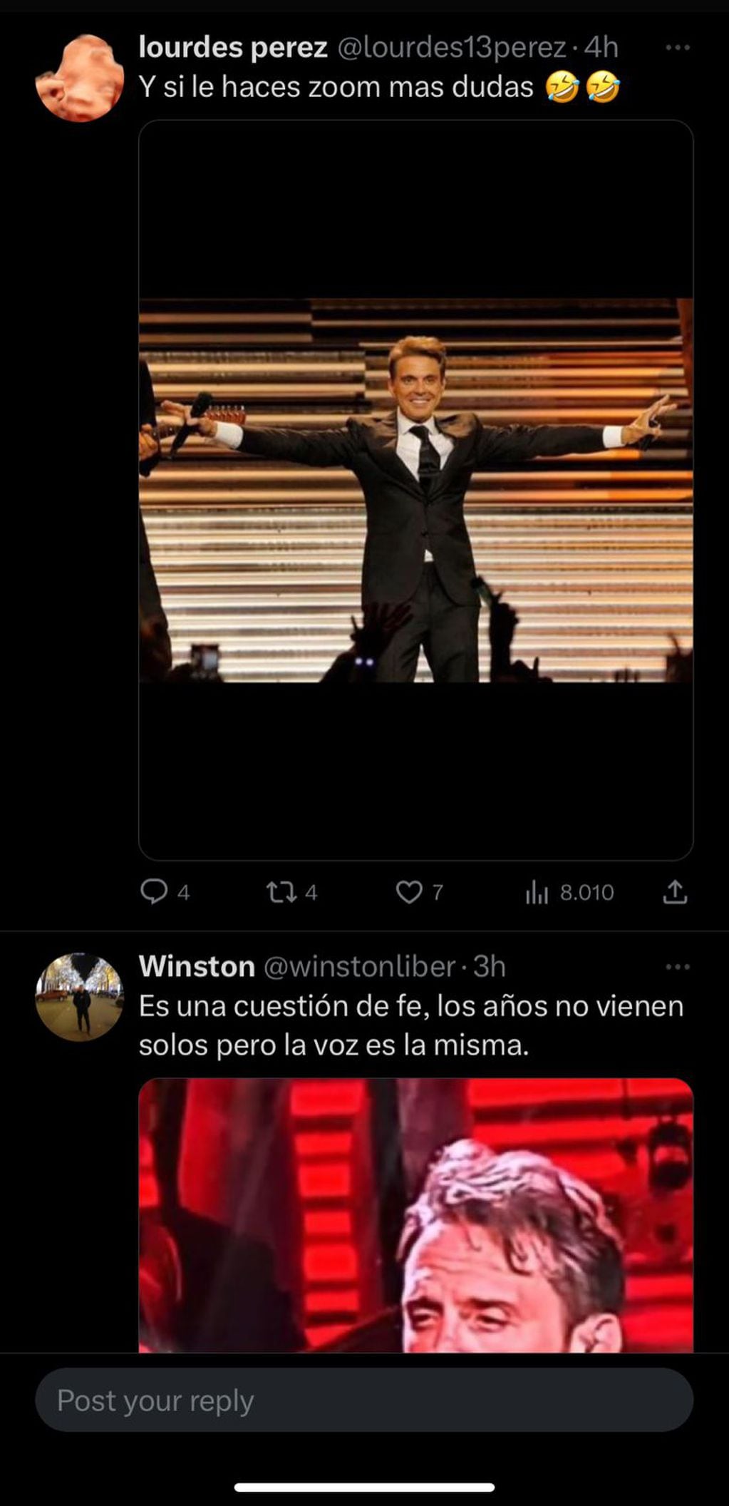 Luis Miguel en Argentina. Captura de pantalla.