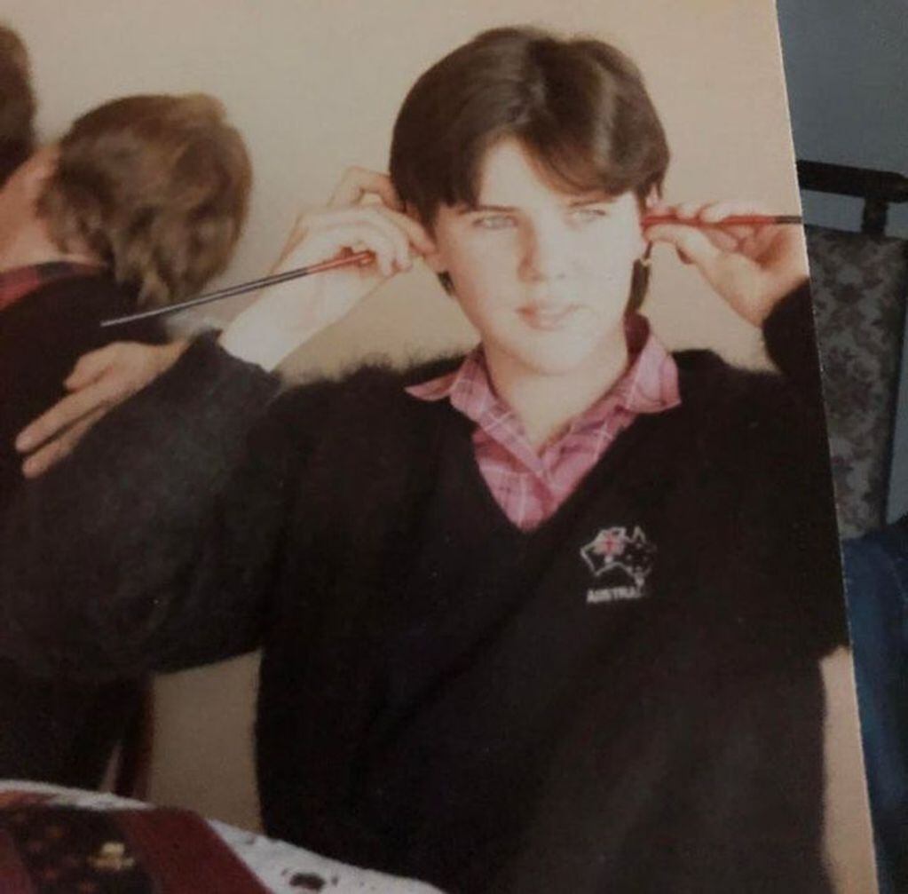 “1986, 13 años. Me dijeron que me parecía a Tom Cruise. Soy una chica”.