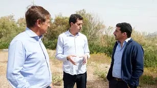 Suárez y Marinelli con Wado de Pedro en Israel
