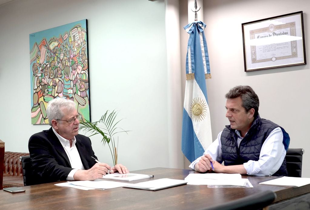 Gabriel Rubinstein y Sergio Massa en el Ministerio de Economía. (Sergio Massa)