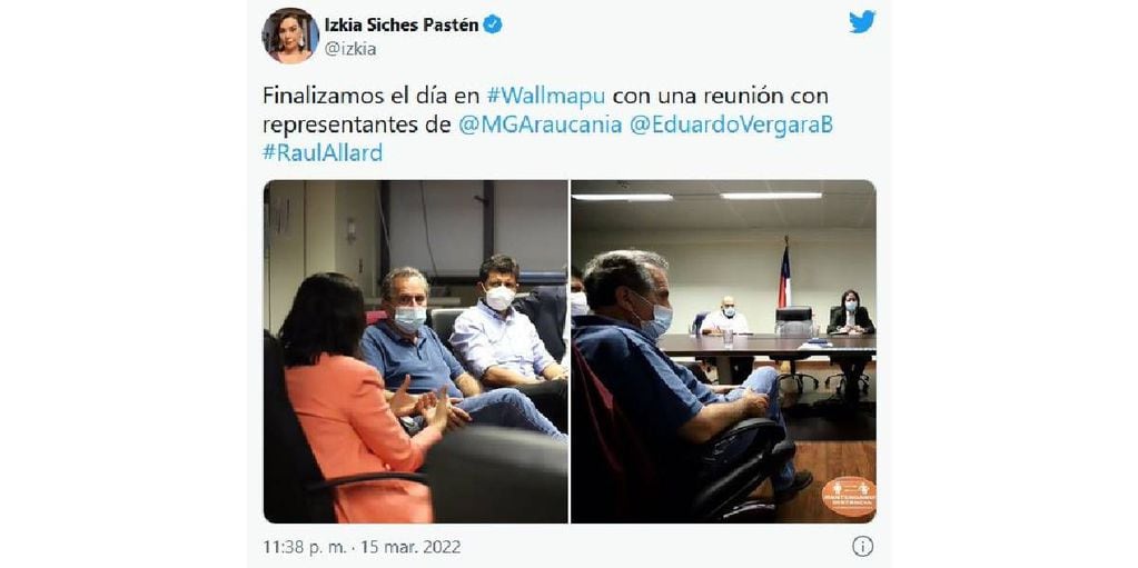 El polémico tuit de la ministra chilena Izkia Siches.