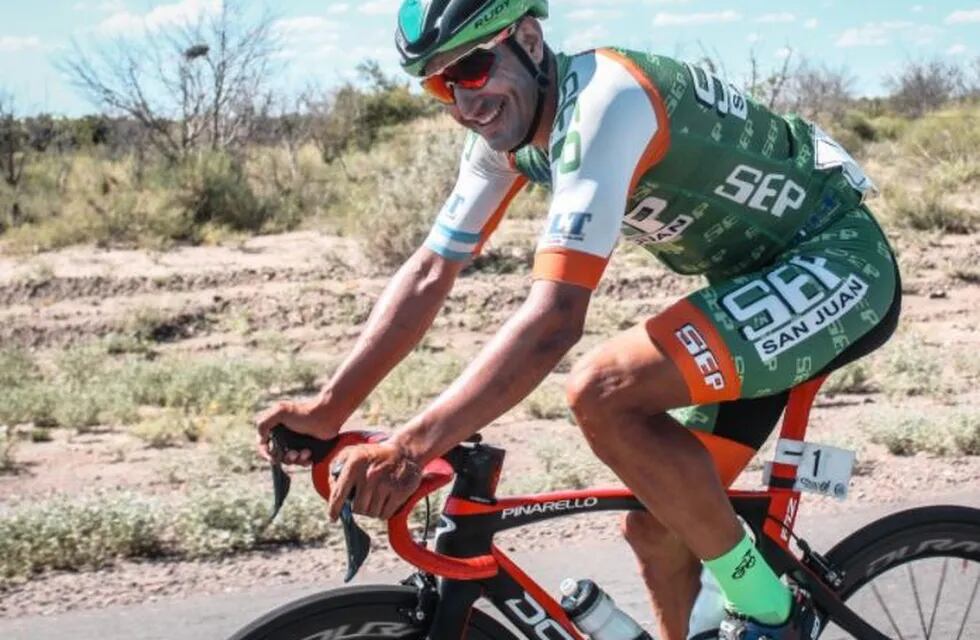 Juan Pablo Dotti, ganador de la Etapa Reina de la 45° Vuelta de Mendoza.