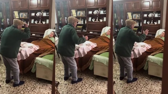 Un abuelo fue filmado bailando para su esposa con Alzheimer y emocionó hasta las lágrimas en redes