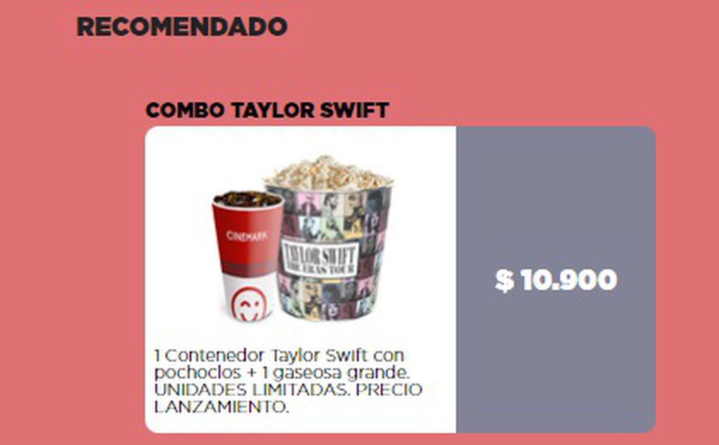 Entradas para Taylor Swift en cines de Argentina: dónde comprar, precios y funciones (Cinemark)