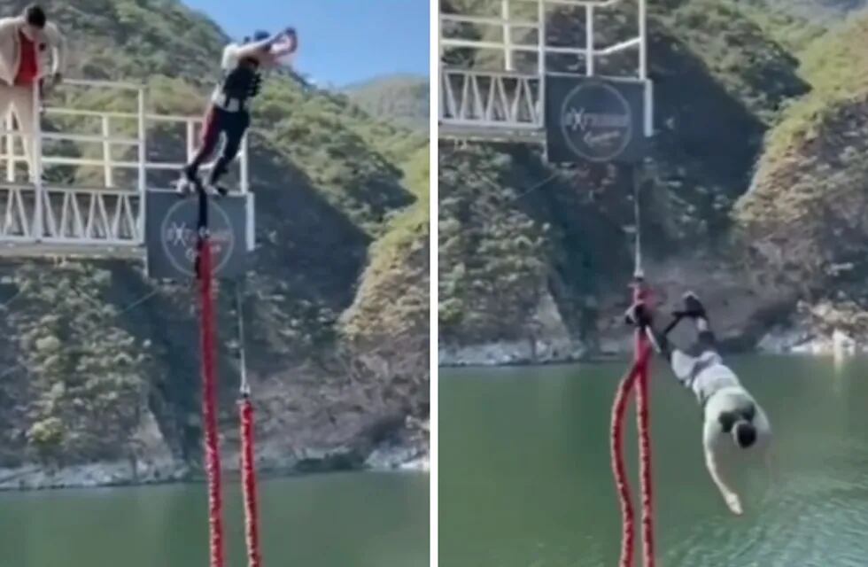 Un turista saltó en bungee jumping en Salta, la soga se cortó y cayó más de 40 metros.