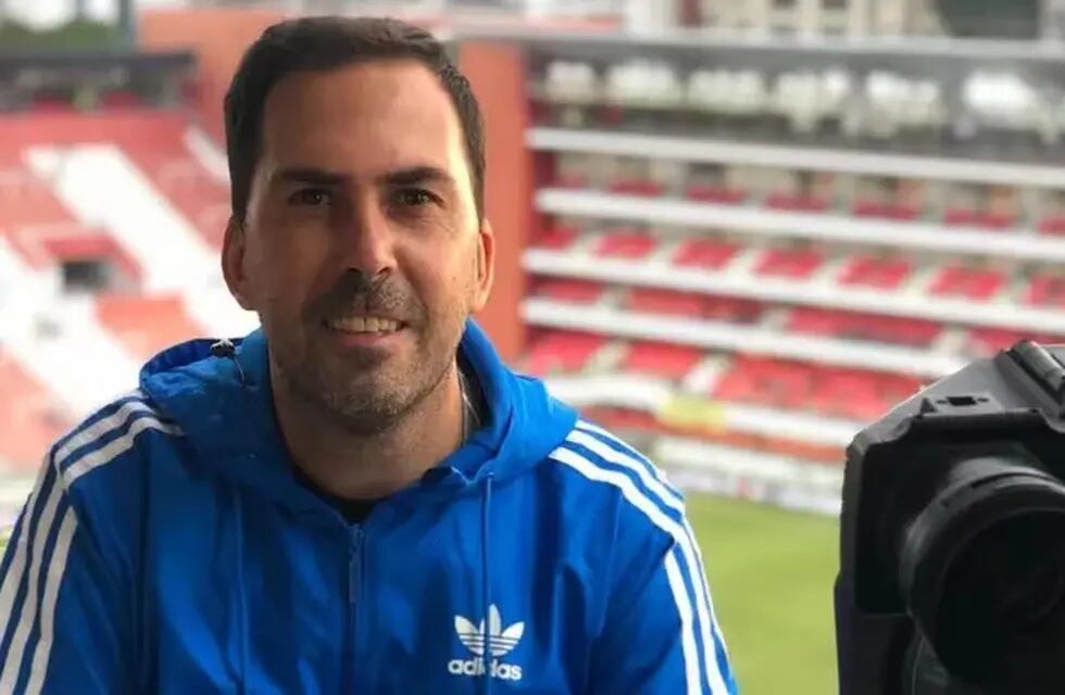 Martín Arevalo a las piñas con un colega partidario de Boca: Fernando Presti. / Gentileza.