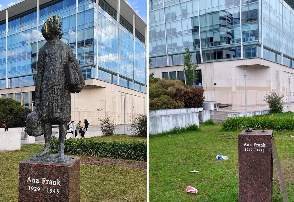 Este viernes desde la embajada de Países Bajos denunciaron que la estatua homenaje a Ana Frank fue robada.
