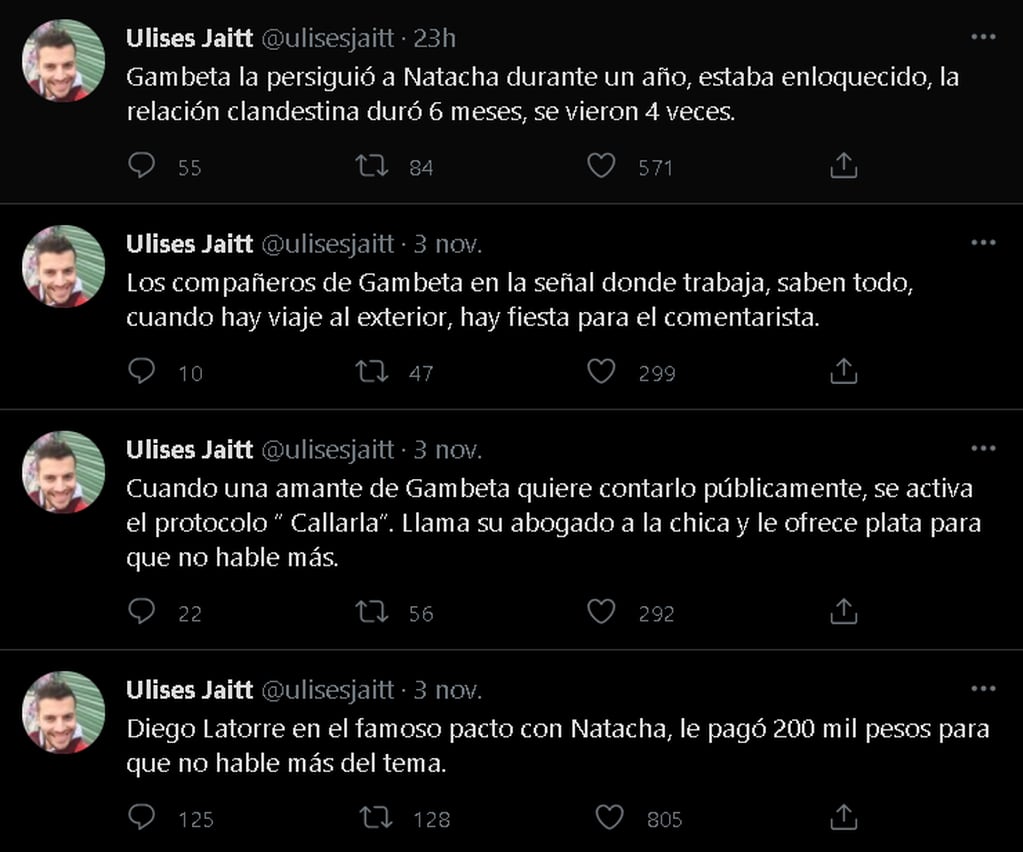 Ulises Jaitt destrozó a Diego Latorre en Twitter.