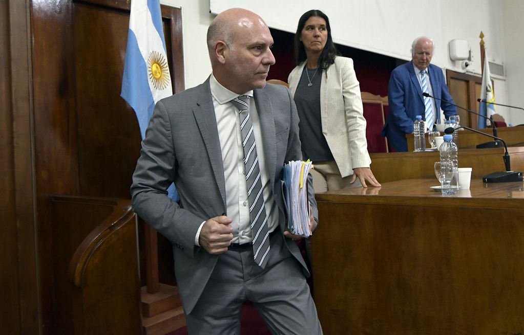El presidente de la Corte, Dalmiro Garay y María Teresa Day fueron denunciados por la defensa de Lizán. Foto: Orlando Pelichotti 