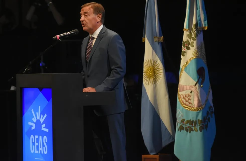 El gobernador de Mendoza, Rodolfo Suárez, abrió y dejó constituido el Consejo Económico, Social y Ambiental. José Gutiérrez / Los Andes