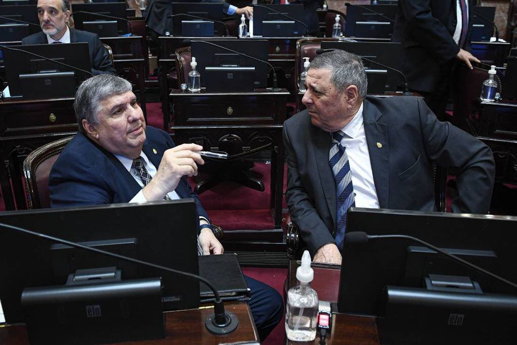 Los senadores José Mayans y Alfredo De Angeli (Foto: Comunicación Senado)