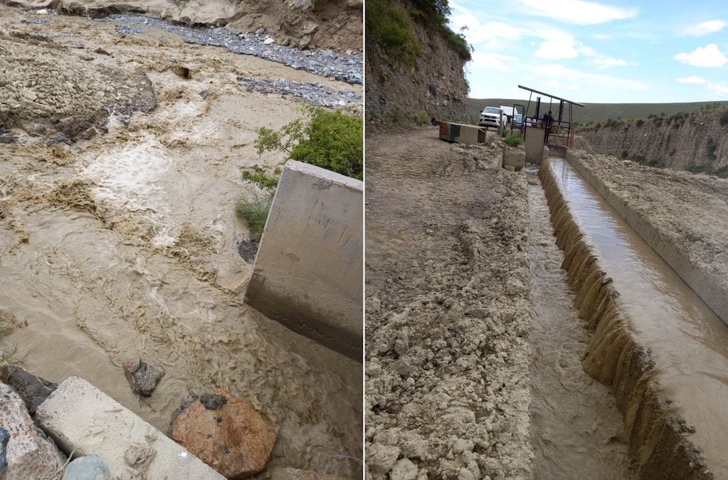 El Departamento General de Irrigación trabaja en la Alta Montaña para restablecer servicios tras crecidas aluvionales.