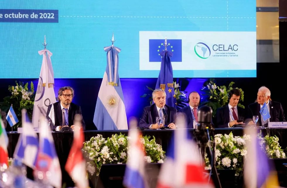 Alberto Fernández en la III Cumbre de Ministros de Relaciones Exteriores de la CELAC y la Unión Europea (Foto: Presidencia de la Nación)