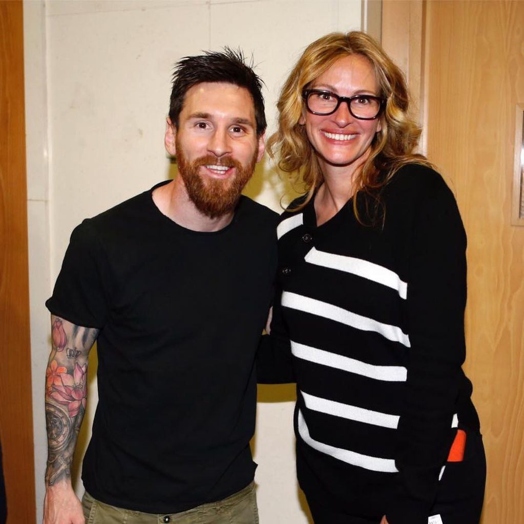 Julia Roberts con Lionel Messi