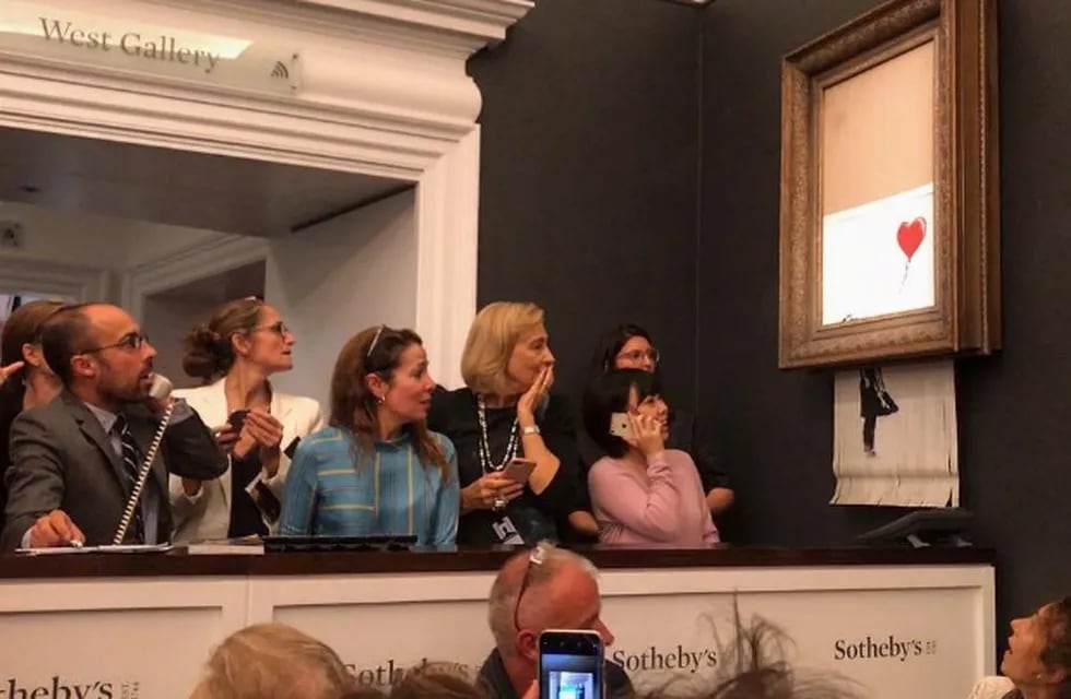 Increíble: una obra de arte se autodestruyó tras ser vendida por más de un millón de euros