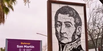 Con un mural de mosaico, Godoy Cruz homenajeó a José de San Martín