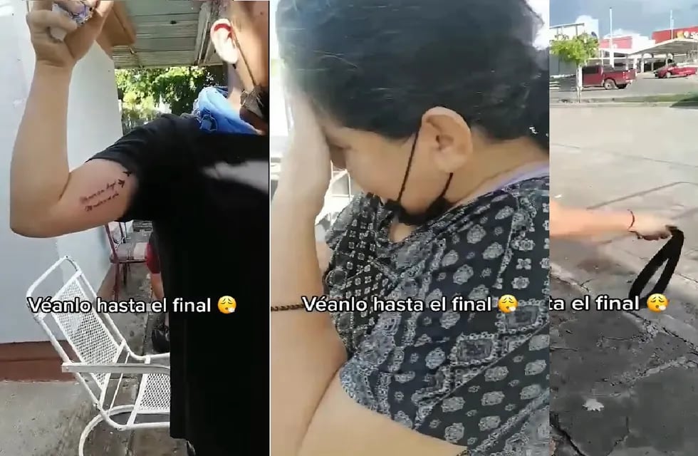 Un chico se hizo un tatuaje y cuando se lo mostró a su madre se enfureció y hasta buscó un cinturón para pegarle. El video se hizo viral en TikTok.