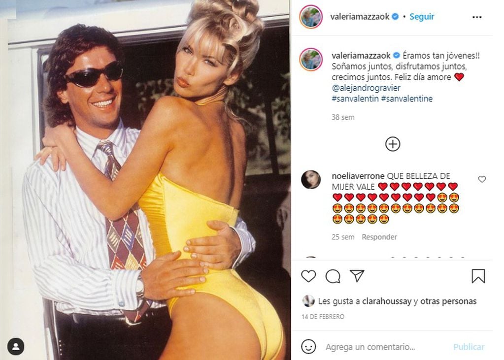 Valeria Mazza entre fotos retro con su marido y apariciones en la Tv