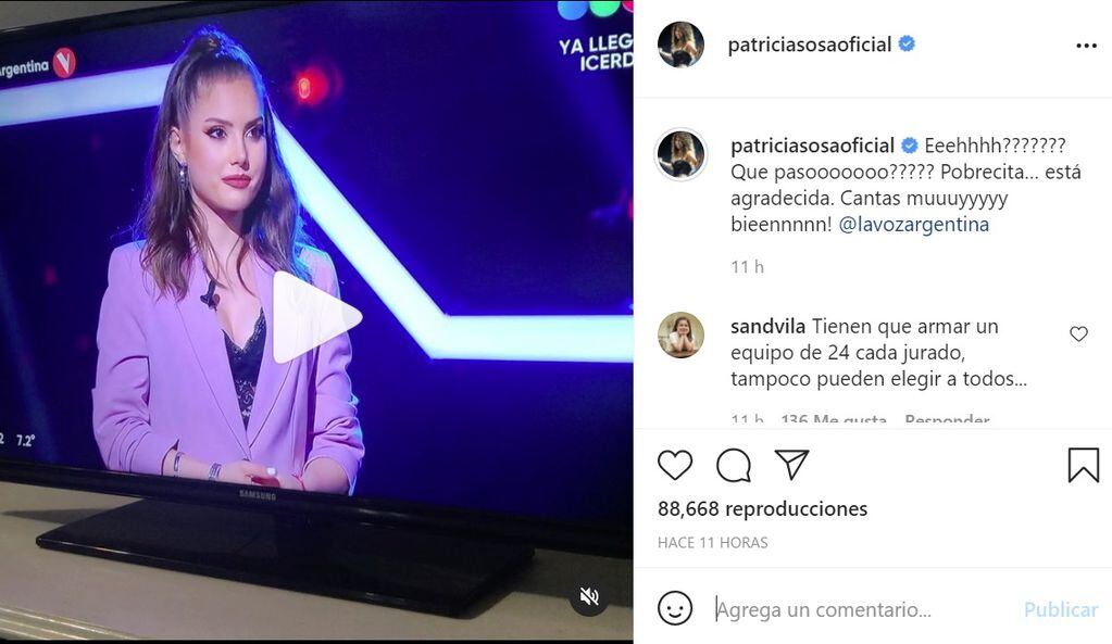 Patricia Sosa se enojó con Ricardo Montaner por retar a una participante en La Voz Argentina - 