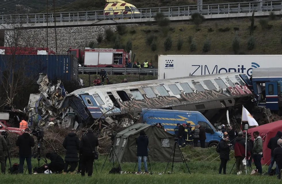 Accidente de trenes en Grecia