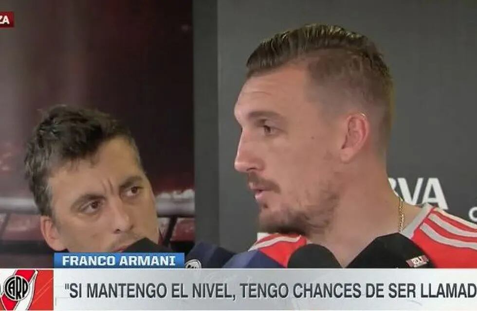 Franco Armani: "Sueño con un llamado de la Selección"