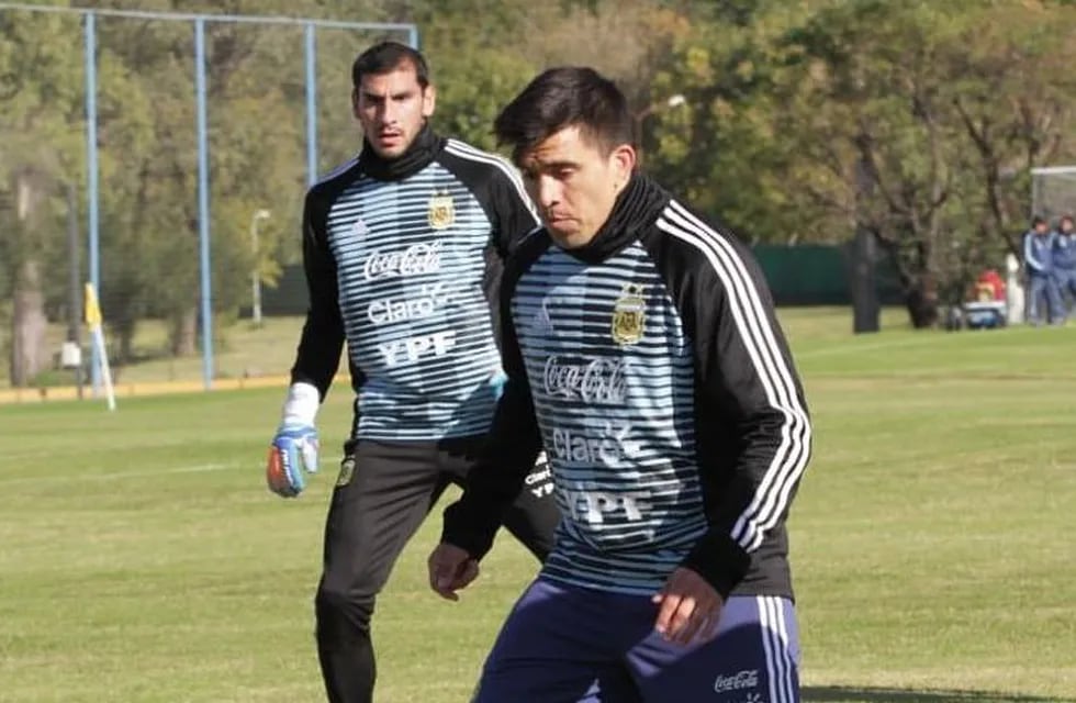 Selección: el 'Patón' Guzmán y Marcos Acuña ya entrenan junto al plantel en Ezeiza
