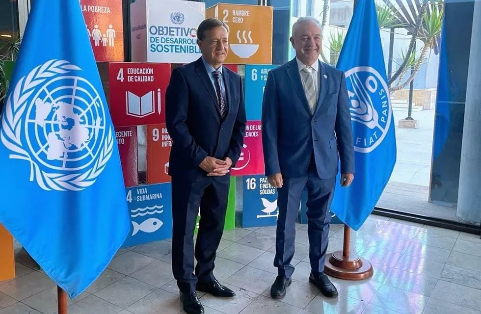 Rodolfo Suárez se reunió con autoridades de la FAO. Foto: Twitter