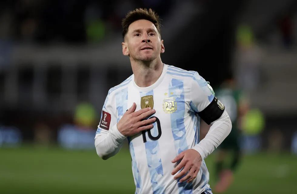 Lionel Messi festeja el 1-0 ante Bolivia. (AP)
