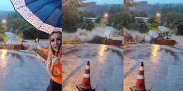 Un puente fue arrasado en Brasil mientras una alcaldesa transmitía en vivo