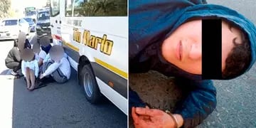 Video: un joven de 19 años secuestró la combi en la que viajaban sus ex compañeros del Liceo Militar y apuñaló al chofer