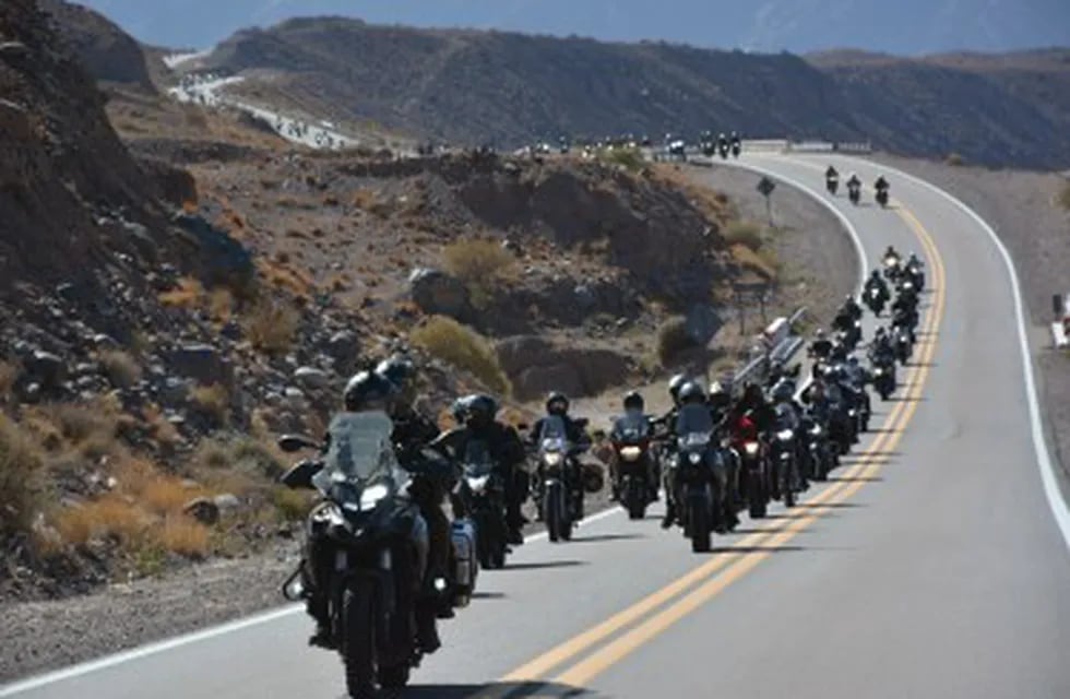 Los motocilistas viajarán en caravana por las rutas 7, junto a la cordillera y 40, en Malargüe.