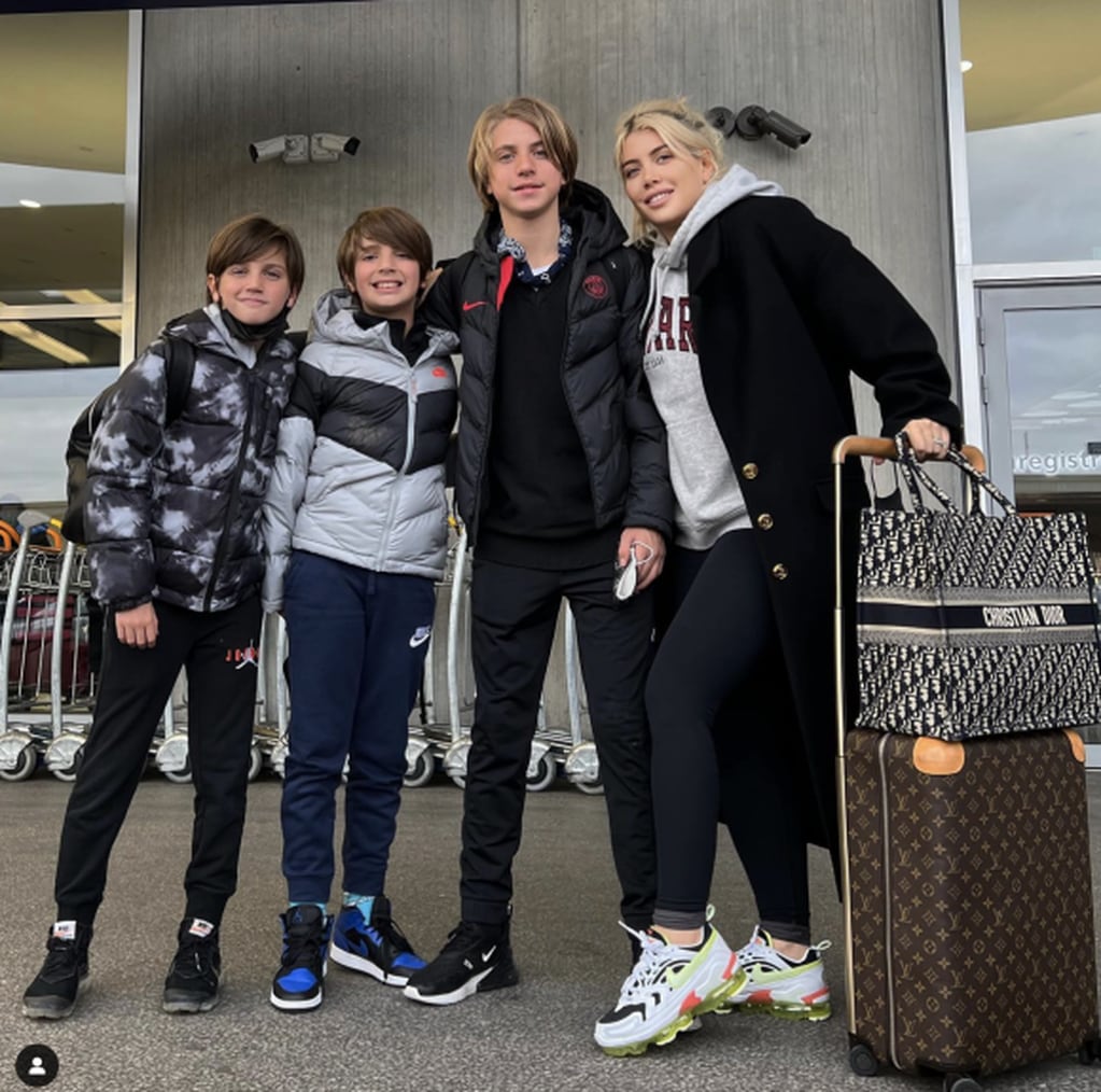 ¡Por salir a Italia! Wanda compartió un viaje con sus hijos