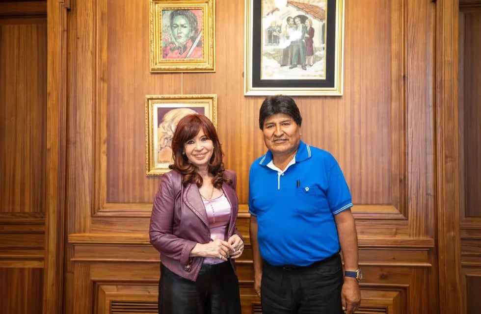 Cristina Kirchner junto a Evo Morales (Foto: Prensa CFK)