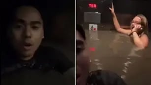Video: tres jóvenes luchan por salvar sus vidas en un ascensor que se inunda