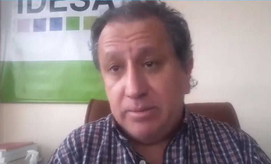 Jorge Colina, presidente de Idesa, conectado vía Zoom al ciclo de "La Voz".
